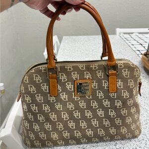 Dooney & Bourke Brown Logo Satchel